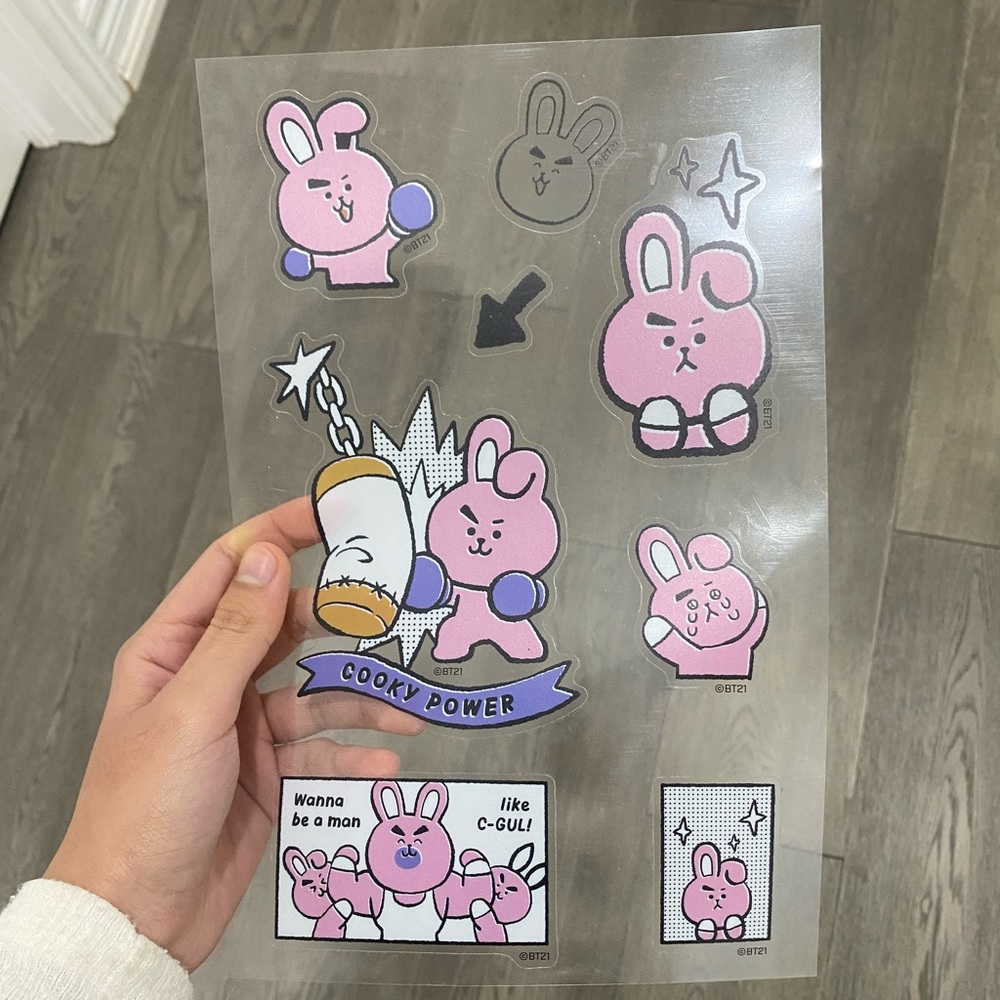 Official BT21 Cooky Sticker Sheet